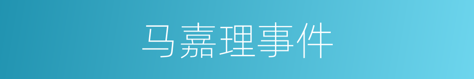 马嘉理事件的同义词