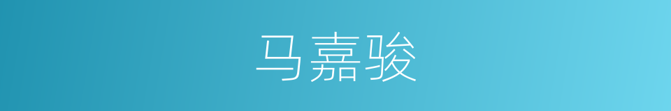 马嘉骏的同义词