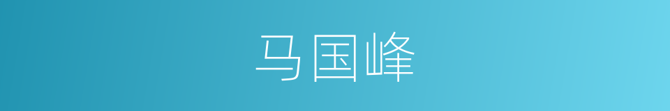 马国峰的同义词