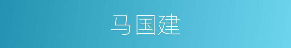马国建的同义词
