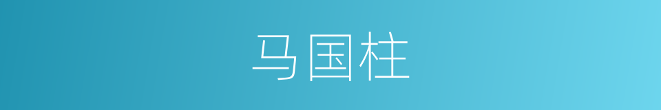 马国柱的同义词
