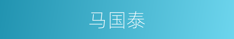 马国泰的同义词