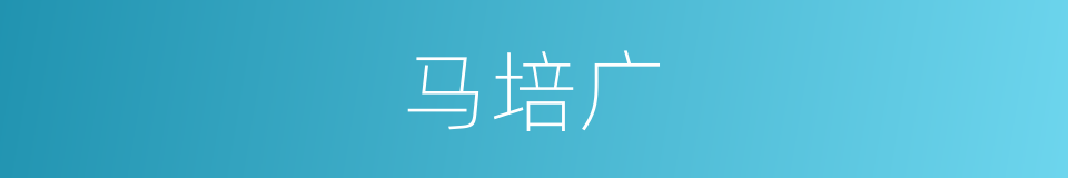 马培广的同义词