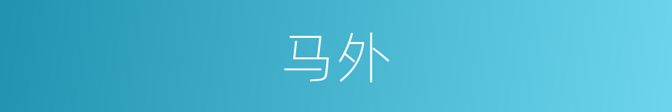 马外的同义词