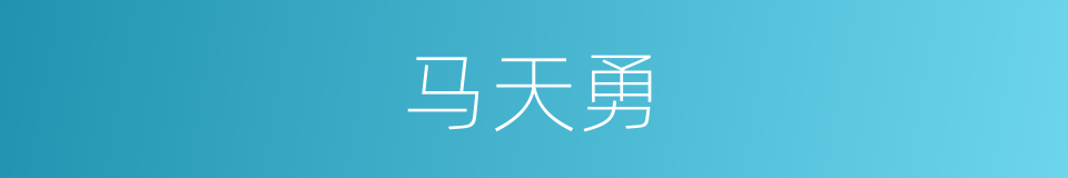 马天勇的同义词