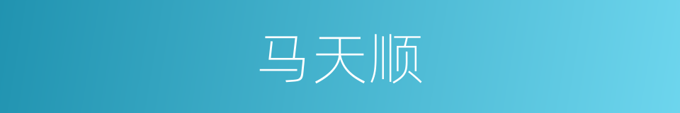 马天顺的同义词
