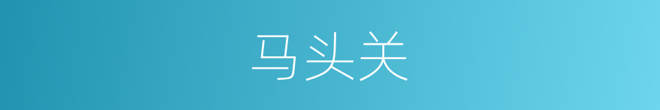马头关的同义词