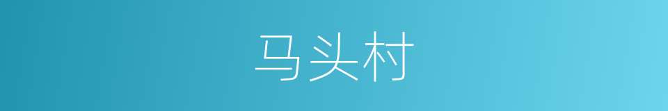 马头村的同义词