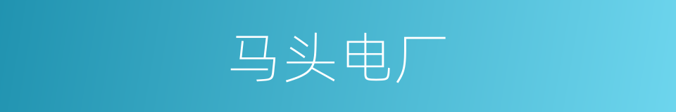 马头电厂的同义词