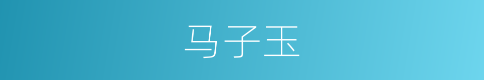 马子玉的同义词