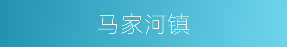 马家河镇的同义词