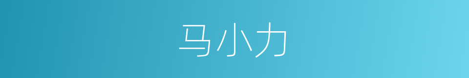 马小力的同义词