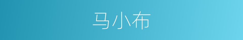 马小布的同义词
