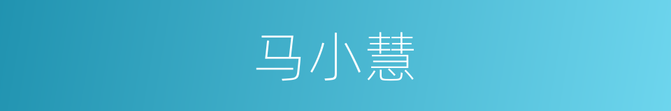 马小慧的同义词