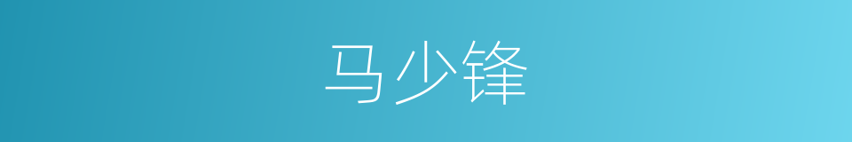 马少锋的同义词