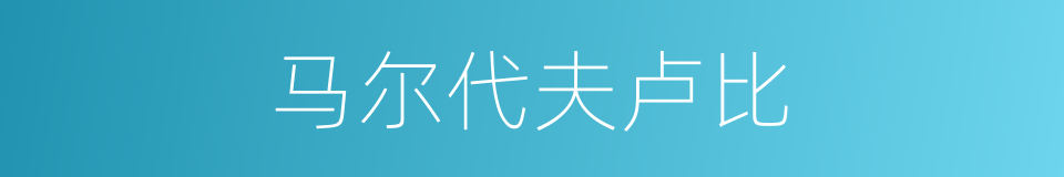 马尔代夫卢比的同义词