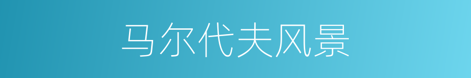 马尔代夫风景的同义词