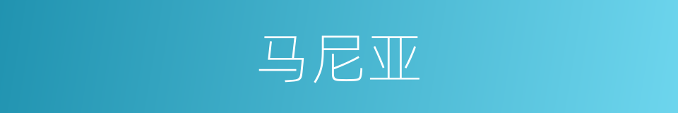 马尼亚的同义词