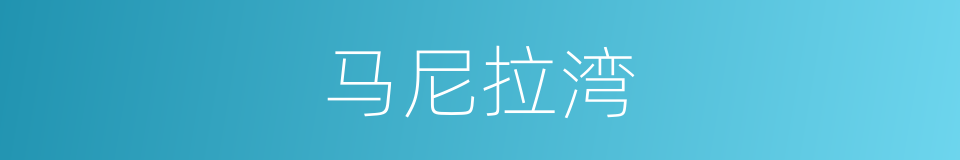 马尼拉湾的同义词