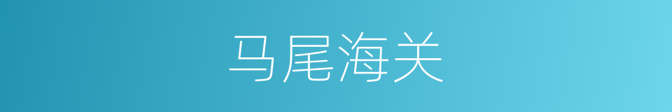 马尾海关的同义词