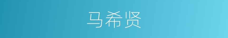 马希贤的同义词