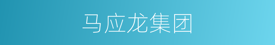 马应龙集团的同义词