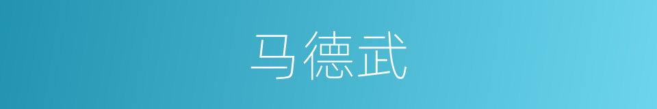 马德武的同义词