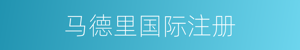 马德里国际注册的同义词