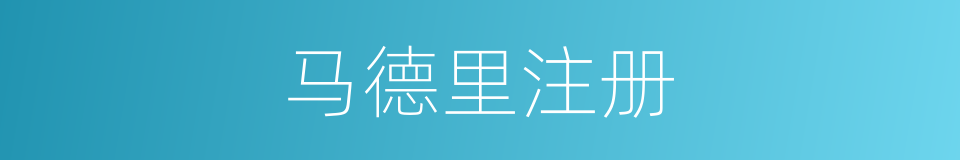 马德里注册的同义词