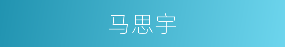 马思宇的同义词