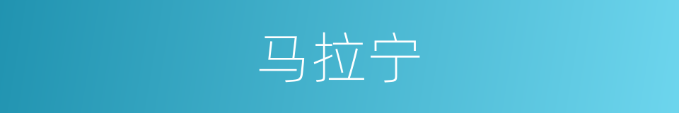 马拉宁的同义词