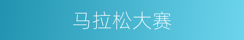 马拉松大赛的同义词