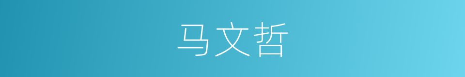 马文哲的同义词