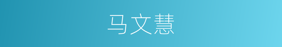 马文慧的同义词