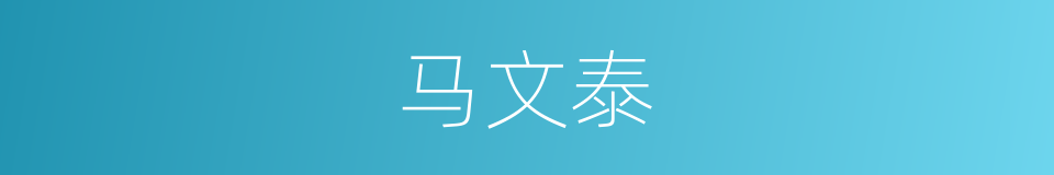 马文泰的同义词