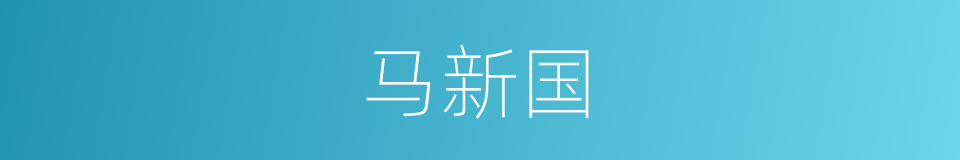 马新国的同义词