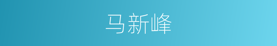 马新峰的同义词