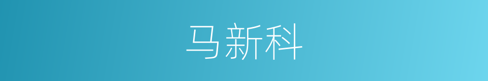 马新科的同义词