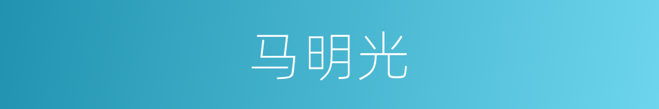 马明光的同义词