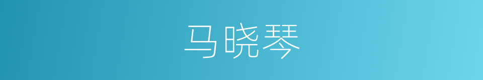 马晓琴的同义词
