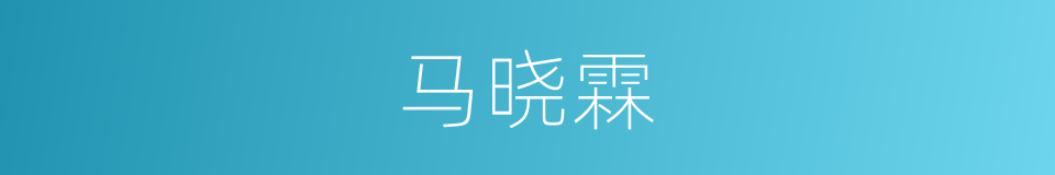 马晓霖的同义词