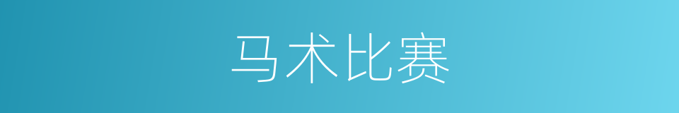 马术比赛的同义词