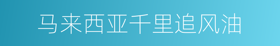 马来西亚千里追风油的同义词