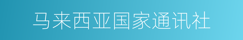 马来西亚国家通讯社的同义词