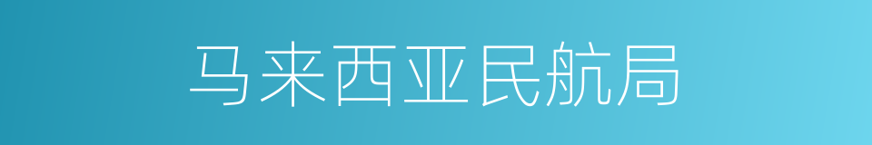 马来西亚民航局的同义词