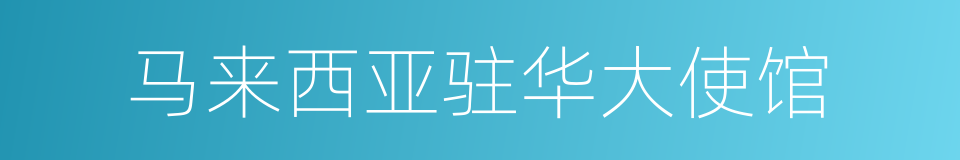 马来西亚驻华大使馆的同义词