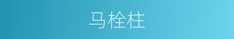 马栓柱的同义词