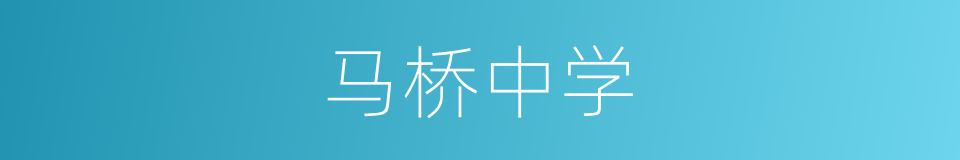 马桥中学的同义词