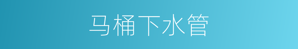 马桶下水管的同义词