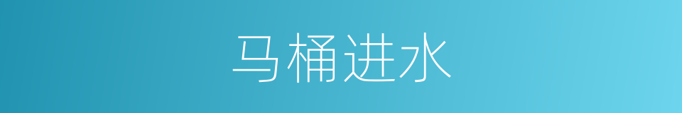 马桶进水的同义词